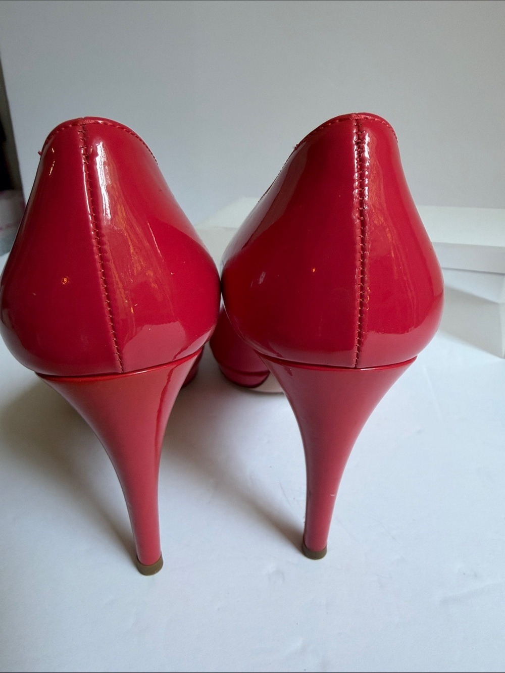Prada Patent Leather Open-Toe Pumps in Hot Pink 8.5 - Picture 4 of 12